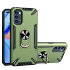 For OPPO Reno4 PC + TPU Protective Case with 360 Degrees Rotatable Ring Holder(Dark Green) - 1