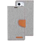 For iPhone 13 mini GOOSPERY CANVAS DIARY Cross Texture Horizontal Flip Leather Case with Holder& Card Slots & Wallet (Grey) - 2