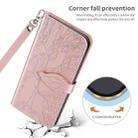 For iPhone 13 Pro Max Life of Tree Embossing Pattern Horizontal Flip Leather Case with Holder & Card Slot & Wallet & Photo Frame & Lanyard (Rose Gold) - 5