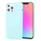 For iPhone 13 Pro GOOSPERY SOFT FEELING Liquid TPU Shockproof Soft Case (Mint Green) - 1