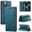 AutSpace A01 Retro Skin-feel Crazy Horse Texture Horizontal Flip Leather Case with Holder & Card Slots & Wallet & RFID For iPhone 13(Blue) - 1