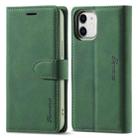 For iPhone 13 mini Forwenw F1 Series Matte Strong Magnetism Horizontal Flip Leather Case with Holder & Card Slots & Wallet & Photo Frame (Green) - 1