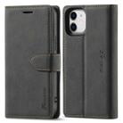 For iPhone 13 mini Forwenw F1 Series Matte Strong Magnetism Horizontal Flip Leather Case with Holder & Card Slots & Wallet & Photo Frame (Black) - 1