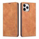 For iPhone 13 mini Forwenw Dream Series Magnetic Oil Edge Horizontal Flip Leather Case with Holder & Card Slot & Photo Frame & Wallet (Brown) - 1