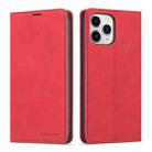 For iPhone 13 Pro Forwenw Dream Series Magnetic Oil Edge Horizontal Flip Leather Case with Holder & Card Slot & Photo Frame & Wallet (Red) - 1