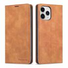 For iPhone 13 Pro Max Forwenw Dream Series Magnetic Oil Edge Horizontal Flip Leather Case with Holder & Card Slot & Photo Frame & Wallet (Brown) - 1