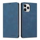 For iPhone 13 Pro Max Forwenw Dream Series Magnetic Oil Edge Horizontal Flip Leather Case with Holder & Card Slot & Photo Frame & Wallet (Blue) - 1