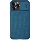 For iPhone 13 Pro Max NILLKIN Black Mirror Pro Series Camshield Full Coverage Dust-proof Scratch Resistant Phone Case (Blue) - 1