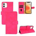 For iPhone 13 Pro Solid Color Skin Feel Magnetic Buckle Horizontal Flip Calf Texture PU Leather Case with Holder & Card Slots & Wallet (Rose Red) - 1