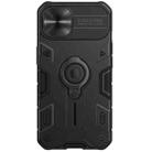 For iPhone 13 NILLKIN Shockproof CamShield Armor Protective Case with Invisible Ring Holder(Black) - 1