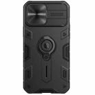 For iPhone 13 Pro NILLKIN Shockproof CamShield Armor Protective Case with Invisible Ring Holder (Black) - 1