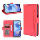 For OPPO A16 Skin Feel Calf Pattern Horizontal Flip Leather Case with Holder & Card Slots & Photo Frame(Red) - 1