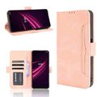 For T-Mobile REVVL V+ 5G Skin Feel Calf Pattern Horizontal Flip Leather Case with Holder & Card Slots & Photo Frame(Pink) - 1