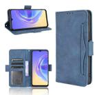 For vivo V21e 5G Skin Feel Calf Pattern Horizontal Flip Leather Case with Holder & Card Slots & Photo Frame(Blue) - 1