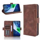 For Infinix Note 10 Skin Feel Calf Pattern Horizontal Flip Leather Case with Holder & Card Slots & Photo Frame(Brown) - 1