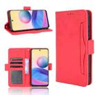 For Xiaomi Redmi Note 10 5G Skin Feel Calf Pattern Horizontal Flip Leather Case with Holder & Card Slots & Photo Frame(Red) - 1