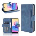 For Xiaomi Redmi Note 10 JP Version Skin Feel Calf Pattern Horizontal Flip Leather Case with Holder & Card Slots & Photo Frame(Blue) - 1