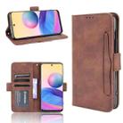 For Xiaomi Redmi Note 10 JP Version Skin Feel Calf Pattern Horizontal Flip Leather Case with Holder & Card Slots & Photo Frame(Brown) - 1