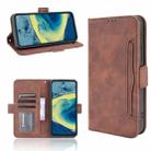 For Nokia XR20 Skin Feel Calf Pattern Horizontal Flip Leather Case with Holder & Card Slots & Photo Frame(Brown) - 1