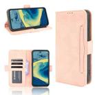 For Nokia XR20 Skin Feel Calf Pattern Horizontal Flip Leather Case with Holder & Card Slots & Photo Frame(Pink) - 1