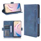 For Oukitel C21 Pro Skin Feel Calf Pattern Horizontal Flip Leather Case with Holder & Card Slots & Photo Frame(Blue) - 1