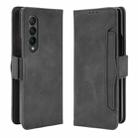 For Samsung Galaxy Z Fold3 5G Skin Feel Calf Pattern Horizontal Flip Leather Case with Holder & Card Slots & Photo Frame(Black) - 1