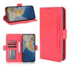 For ZTE Blade A51 Skin Feel Calf Pattern Horizontal Flip Leather Case with Holder & Card Slots & Photo Frame(Red) - 1