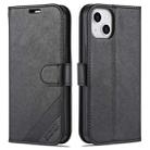 For iPhone 13 mini AZNS Sheepskin Texture Horizontal Flip Leather Case with Holder & Card Slots & Wallet (Black) - 1