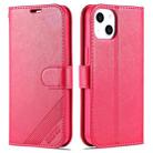 For iPhone 13 mini AZNS Sheepskin Texture Horizontal Flip Leather Case with Holder & Card Slots & Wallet (Red) - 1