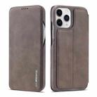 For iPhone 13 Pro LC.IMEEKE Hon Ancient Series Horizontal Flip Leather Case with Holder & Card Slot (Coffee) - 1