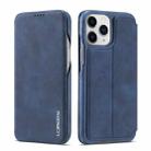 For iPhone 13 Pro Max LC.IMEEKE Hon Ancient Series Horizontal Flip Leather Case with Holder & Card Slot (Blue) - 1