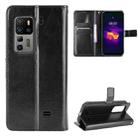 For Ulefone Armor 11 5G/11T 5G Crazy Horse Texture Horizontal Flip Leather Case with Holder & Card Slots & Lanyard(Black) - 1