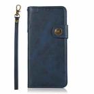 For Xiaomi Poco X3 GT KHAZNEH Dual-Splicing Cowhide Texture Horizontal Flip Leather Case with Holder & Card Slots & Wallet & Photo Frame & Lanyard(Blue) - 3
