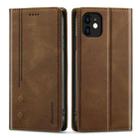 For iPhone 11 Forwenw F2 Series Magnetic Horizontal Flip Leather Case with Holder & Card Slots & Wallet (Brown) - 1