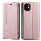 For iPhone 12 mini Forwenw F2 Series Magnetic Horizontal Flip Leather Case with Holder & Card Slots & Wallet (Rose Gold) - 1