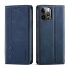 For iPhone 12 / 12 Pro Forwenw F2 Series Magnetic Horizontal Flip Leather Case with Holder & Card Slots & Wallet(Blue) - 1