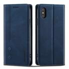 For iPhone XR Forwenw F2 Series Magnetic Horizontal Flip Leather Case with Holder & Card Slots & Wallet(Blue) - 1