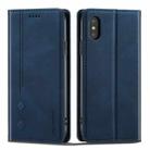 For iPhone XS Max Forwenw F2 Series Magnetic Horizontal Flip Leather Case with Holder & Card Slots & Wallet(Blue) - 1