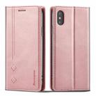 For iPhone XS Max Forwenw F2 Series Magnetic Horizontal Flip Leather Case with Holder & Card Slots & Wallet(Rose Gold) - 1