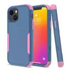 For iPhone 13 Commuter Shockproof TPU + PC Protective Case(Royal Blue + Pink) - 1