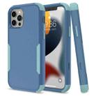 For iPhone 13 Pro Commuter Shockproof TPU + PC Protective Case (Royal Blue + Grey Green) - 1