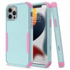 For iPhone 13 Pro Max Commuter Shockproof TPU + PC Protective Case (Grey Green + Pink) - 1