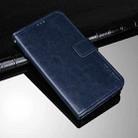 idewei Crazy Horse Texture Horizontal Flip Leather Case with Holder & Card Slots & Wallet For Tecno Camon 17(Blue) - 1