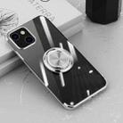 Electroplating Silicone Shockproof Case with Ring Holder For iPhone 13 mini(Silver) - 1