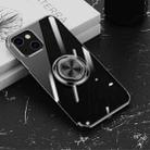 Electroplating Silicone Shockproof Case with Ring Holder For iPhone 13(Black) - 1