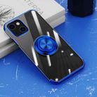 Electroplating Silicone Shockproof Case with Ring Holder For iPhone 13(Blue) - 1