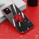 Electroplating Silicone Shockproof Case with Ring Holder For iPhone 13 Pro(Red) - 1