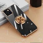 Electroplating Silicone Shockproof Case with Ring Holder For iPhone 13 Pro(Gold) - 1
