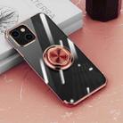 Electroplating Silicone Shockproof Case with Ring Holder For iPhone 13 Pro(Rose Gold) - 1