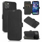 Push Window Double Buckle PU + Silicone Horizontal Flip Leather Case with Holder & Card Slot For iPhone 11 Pro Max(Black) - 1